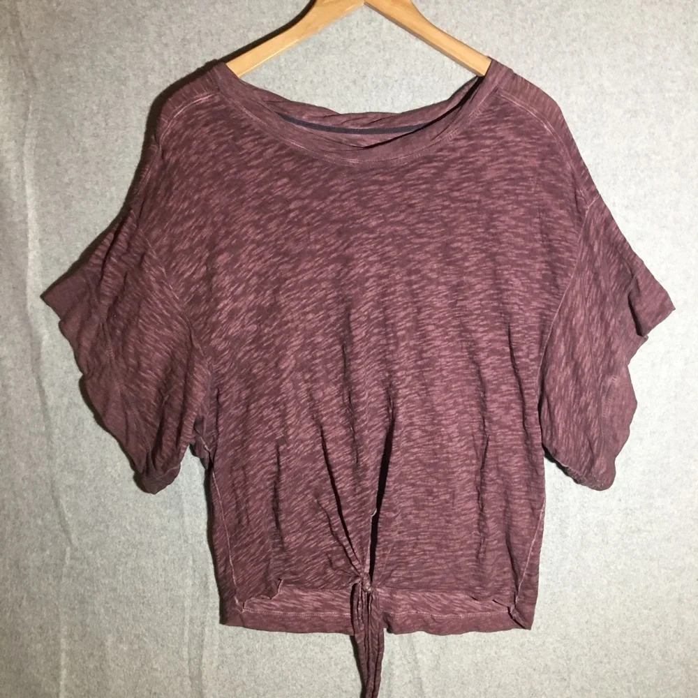 Womens Pilcro Blouse Tie Front Fairy Whimsigoth Cottage Core Oversized Boho